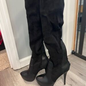 Steve Madden Black Over the Knee Boots